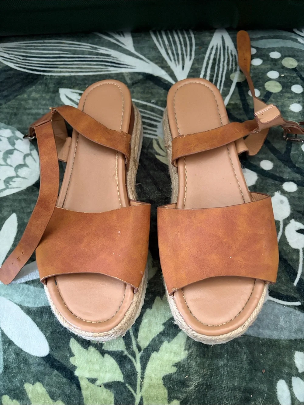 Women’s Tan Espadrille Platform Sandals - Classic Summer Style